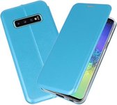 Bestcases Hoesje Slim Folio Telefoonhoesje Samsung Galaxy S10 Plus - Blauw