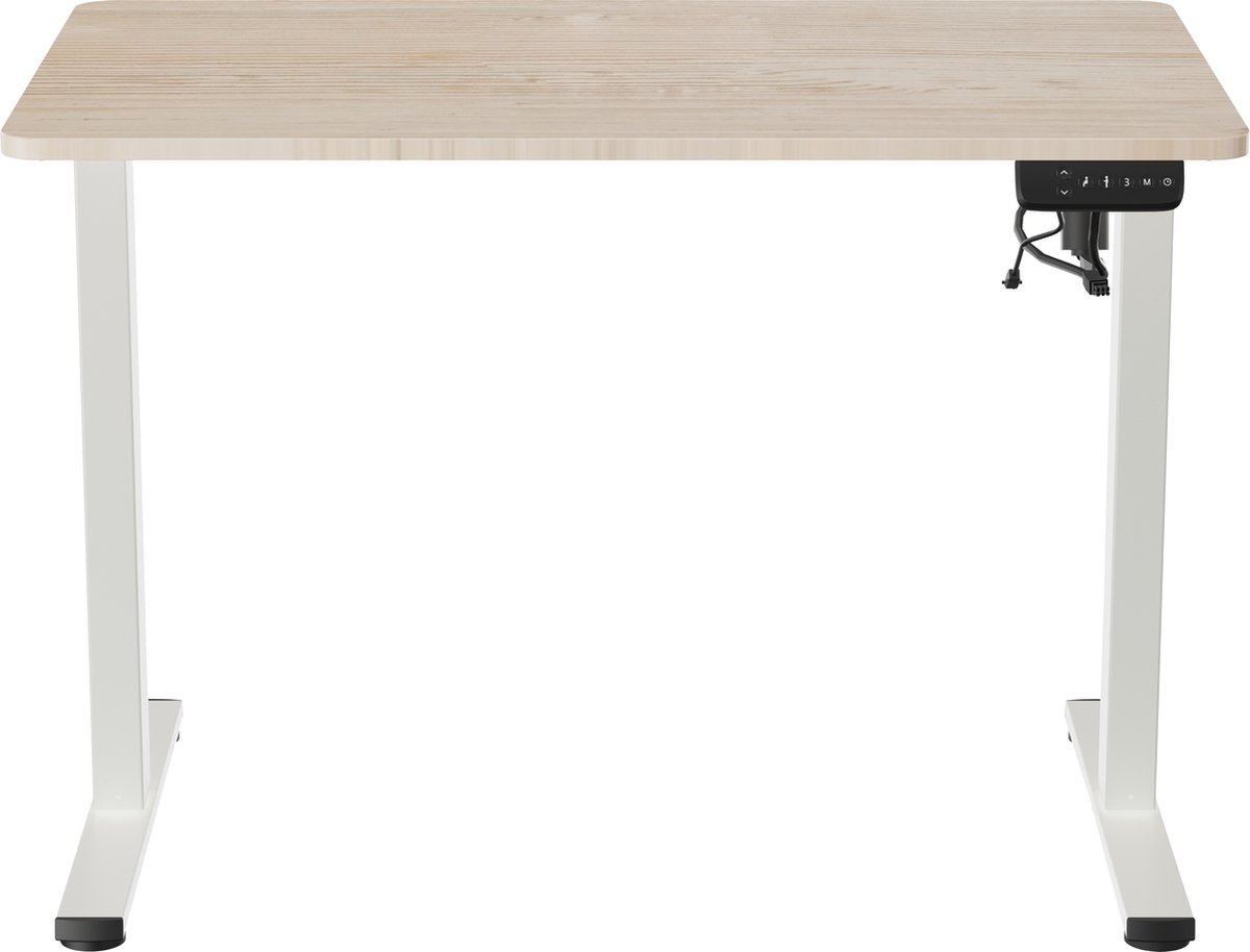 Vestland - Zit-Sta Bureau Elektrisch In Hoogte Verstelbaar - Geheugenfunctie - 100 x 60 CM - Eiken Wit thumbnail 4