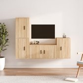 The Living Store - Televisiekastenset - TV-meubel - 80x34.5x40cm - Sonoma eiken - 3 stuks