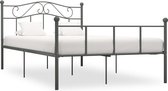 The Living Store Metalen Bedframe - Grijs - 208 x 127.5 x 95 cm - Voor matras van 120 x 200 cm