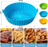 Siliconen pot voor airfryer, 20,5 cm, siliconen mand voor airfryer, airfryer-accessoires, universele luchtfriteuse mand, herbruikbaar, gemakkelijk te reinigen, olie- en hoge temperatuurbestendig 240 ℃