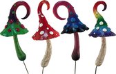 Magische miniatuur paddenstoelencollectie – bevat 4 prachtige miniatuur paddenstoelen voor de sprookjestuin. Een sprookjestuin/dwergtuin accessoire