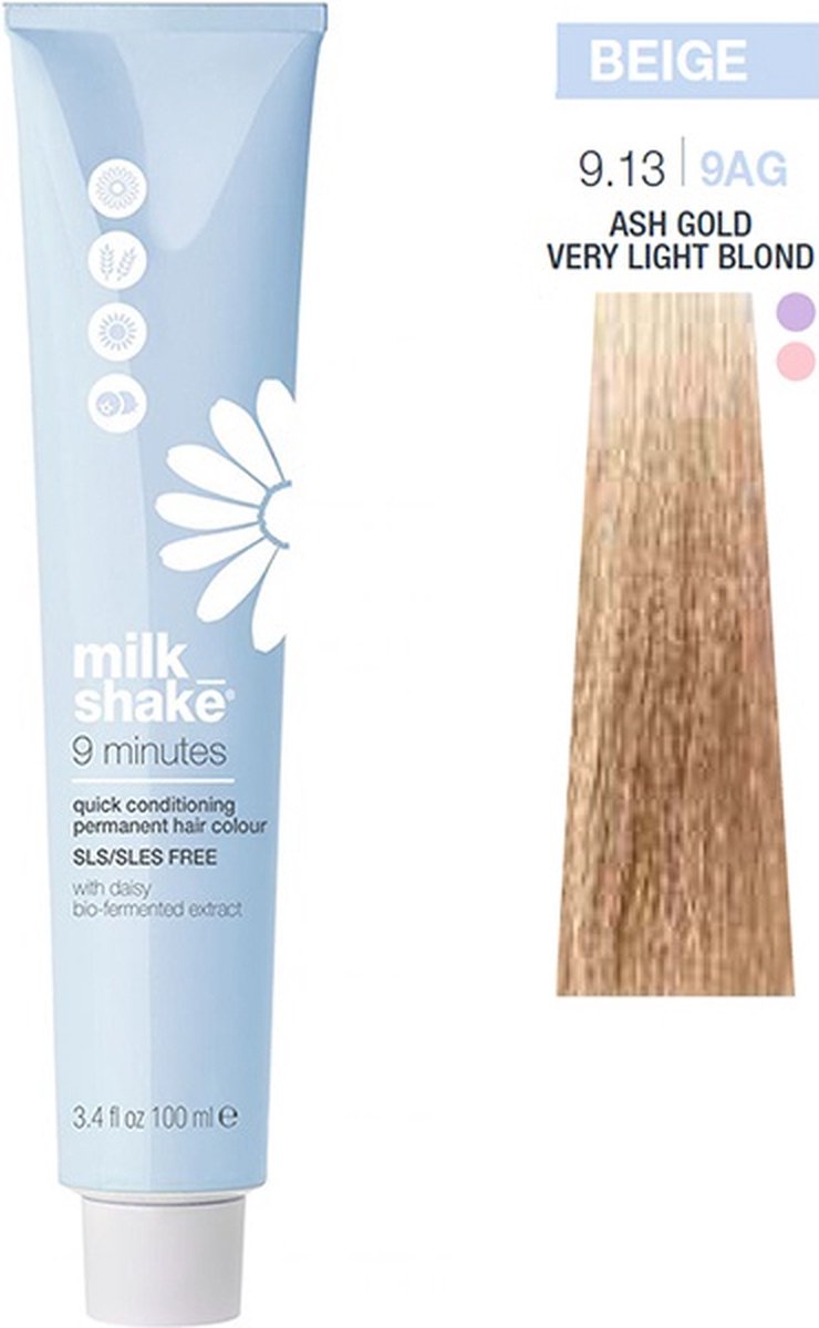 Goedkoopste Vopsea Permanenta Rapida Milk Shake 9 Minutes 9.13, Blond Foarte Deschis Cenusiu Auriu, 100ml