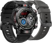 Smartwatch - Grijs - Smartwatch Homme & Femme - Écran tactile HD - Montre - Podomètre - Tensiomètre - Moniteur d'oxygène - IOS & Android