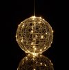 Boule lumineuse LED Relaxdays - 25 cm - intérieur - alimentée par batterie - boule lumineuse décorative - Noël