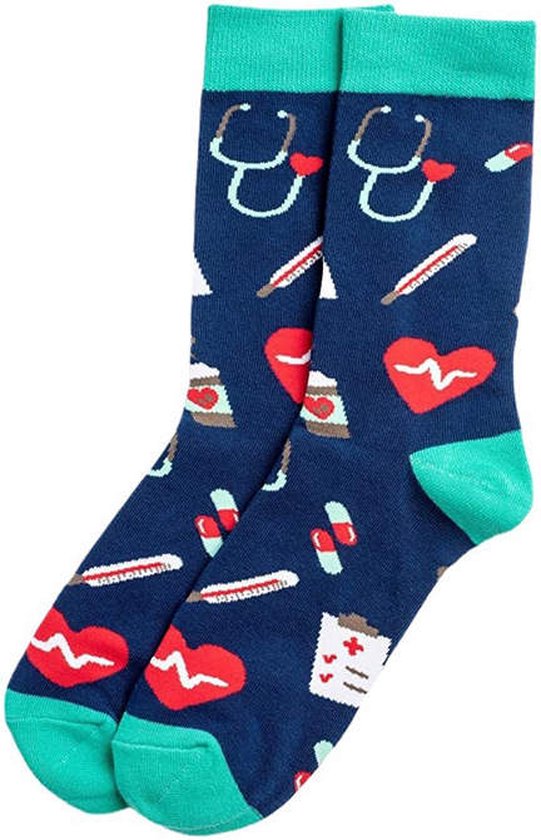 Verpleegkundige sokken "Blue vibe" - Verpleegkundige cadeau - Verpleegkundige accessoire
