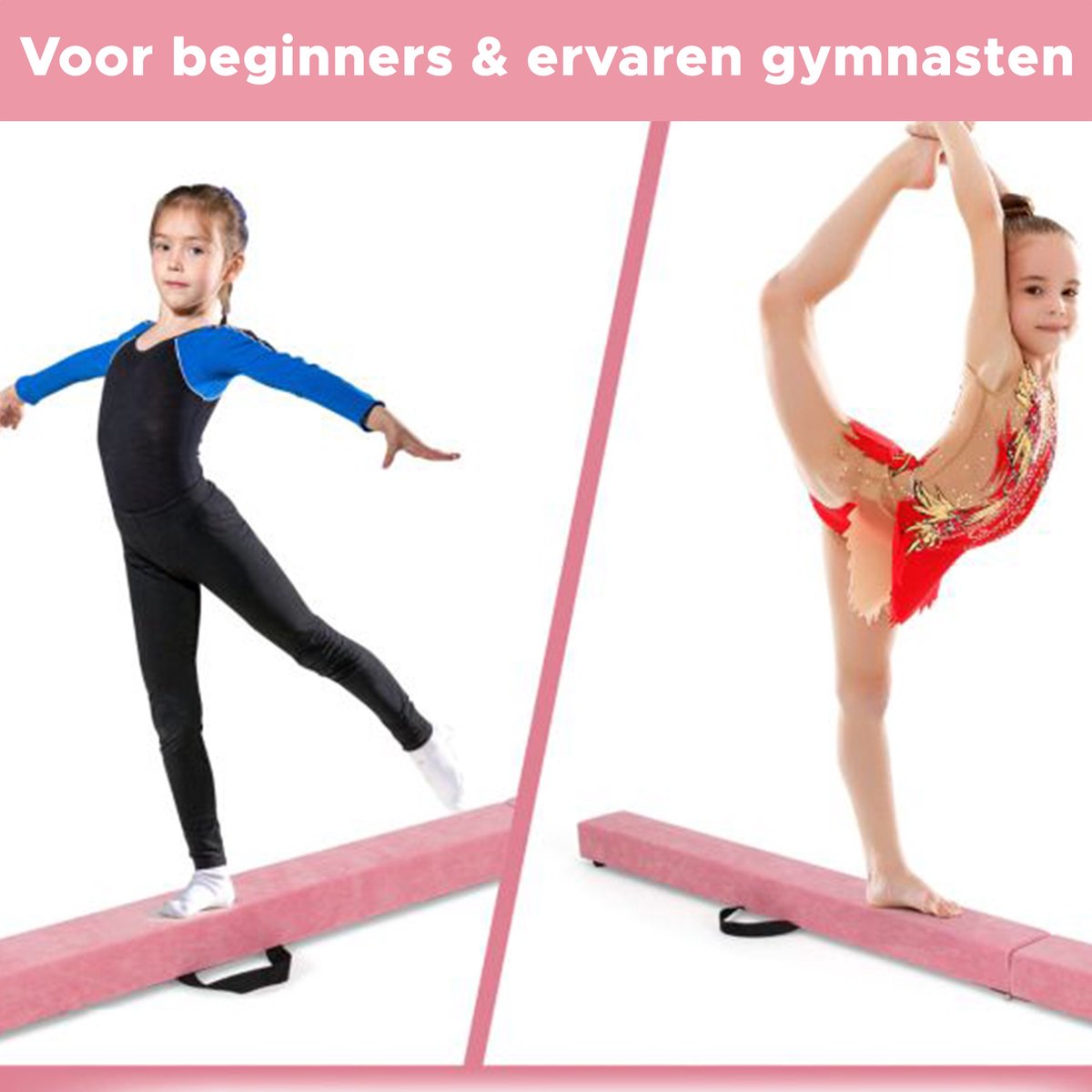 Barre de gymnastique pliable + Vidéos d'exercices - Barre compacte idéale  pour faire de la gymnastique à la maison | Poutre d'équilibre pliable