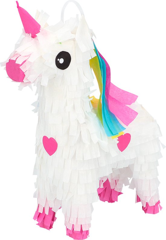 Piñata licorne blanche et multicolore