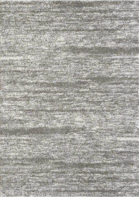 EIK - Creme-Grijs - 140x200cm - Hoogpolig vloerkleed
