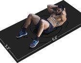 Yogamat, extra maat, TPE, oefenmat voor mannen, antislipmat voor training, fitness, gym, pilates, sit-ups, stretchmateriaal, met draagtas voor riem (200 cm x 100 cm x 6 mm)