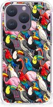 Anti-shock Hoesje met foto Geschikt voor iPhone 15 Pro Telefoon Hoesje met doorzichtige rand Birds