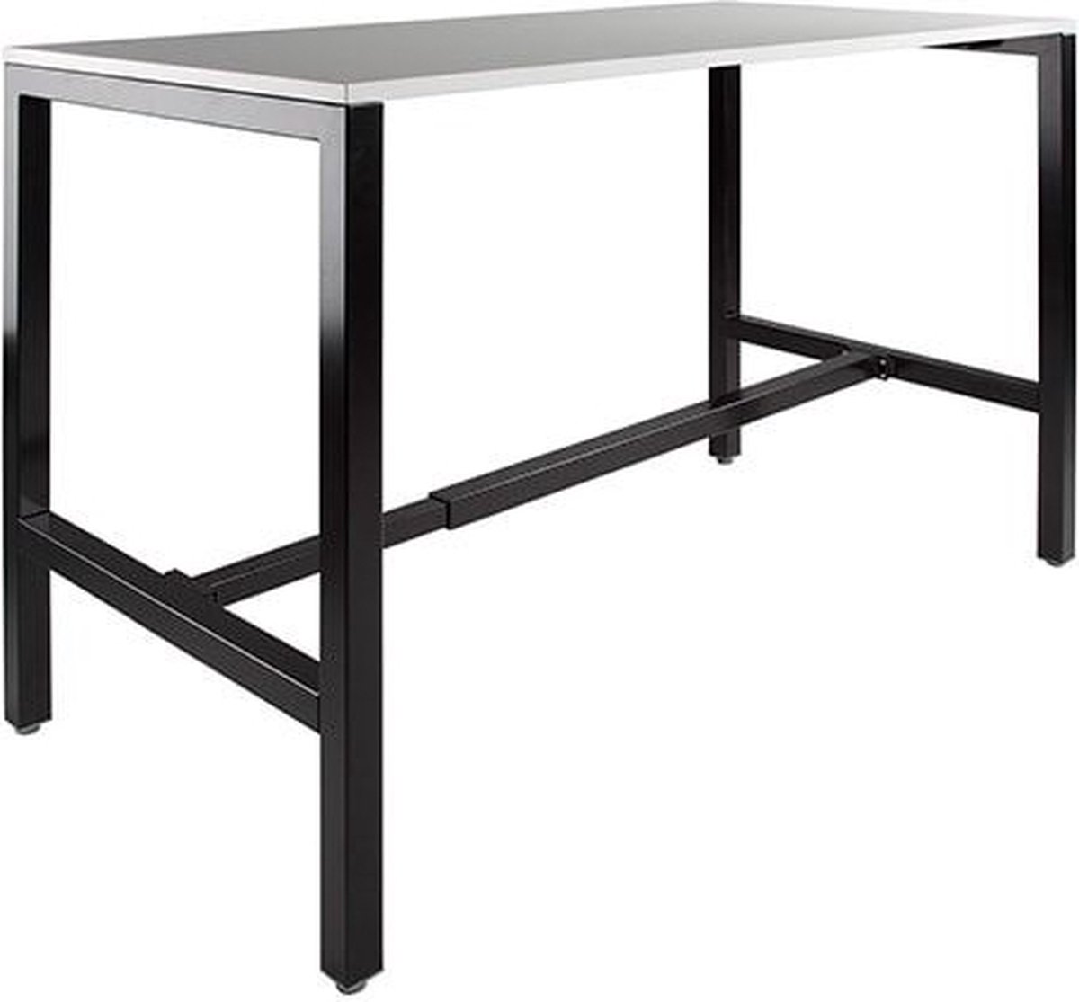 ABC Kantoormeubelen Bartafel Althena breed 160CM diep 80CM bladkleur Wit framekleur Aluminium (RAL9006)