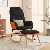 The Living Store Schommelstoel - Stoelen - 70 x 79 x 105 cm - Zwart