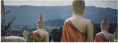 Poster (Mat) - Buddhas - Bloemen - Bergen - Bomen - 120x40 cm Foto op Posterpapier met een Matte look