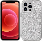 iPhone 11 Hoesje - Glitter Case Cover - Zilver - Provium