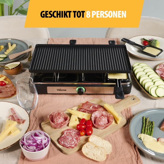 Tristar Gourmetset - RA-2748 - 1400W - Bakplaat 8 personen - Omkeerbare grillplaat - Incl 8 pannetjes, spatels — afbeelding 3