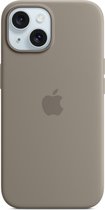 Apple Siliconenhoesje met MagSafe geschikt voor iPhone 15 - Clay