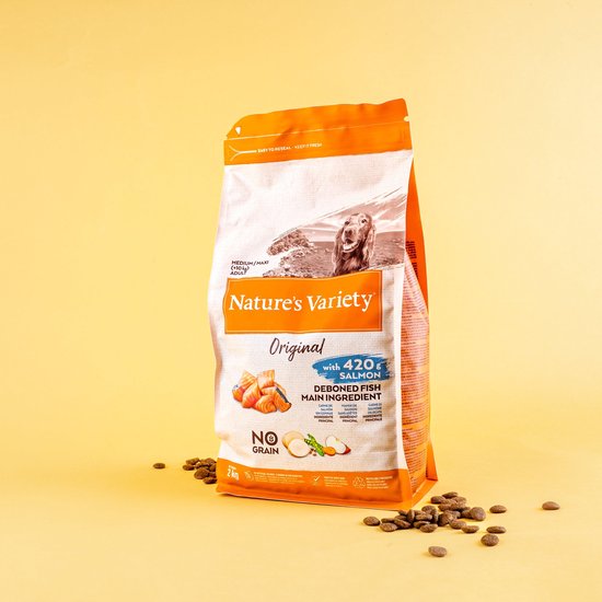 Natures Variety Original Adult Medium / Maxi Pouch Chicken No Grain Hondenvoer 300 Gr