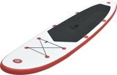 The Living Store SUP Board - Stand Up Paddleboard - Lengte 300 cm - Rood en wit - PVC en EVA