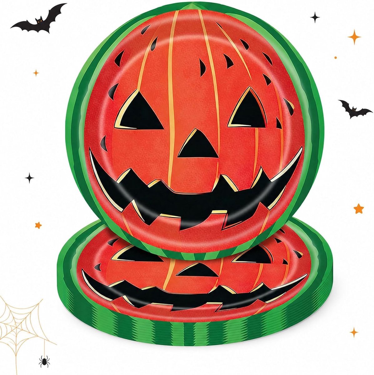 50 stuks watermeloenborden Halloween zomer feestservies