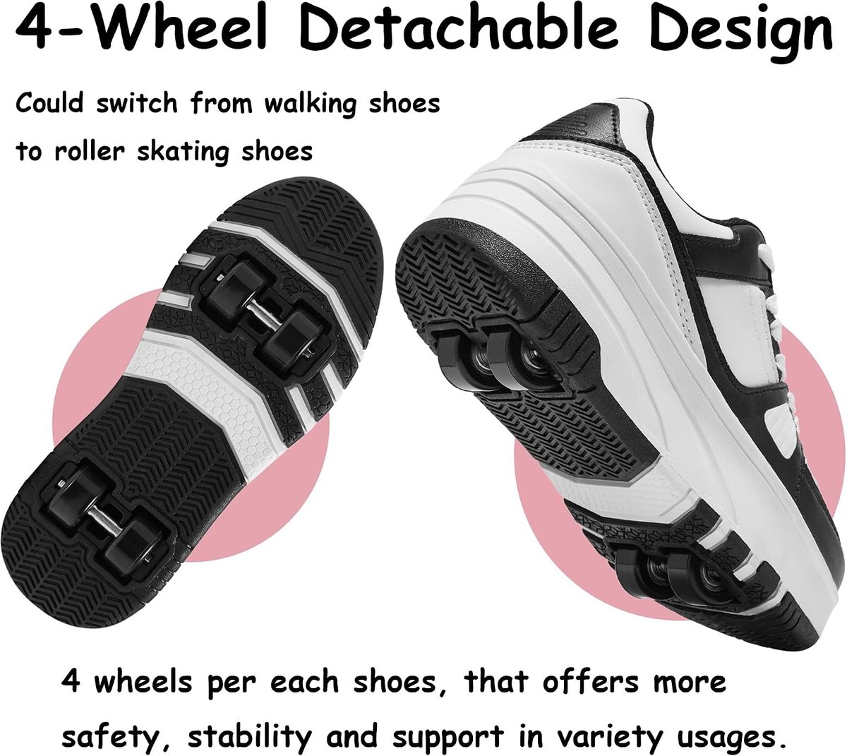 Schoenen voor kinderen meisjes jongens afneembare wielen mode sneakers