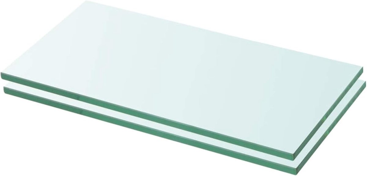 2 stuks planken van transparant glas, dikte 8 mm, draagkracht 15 kg, doucheplanken, badkamerplanken, glazen planken, wandplanken, glas, wandrekken, kleine planken