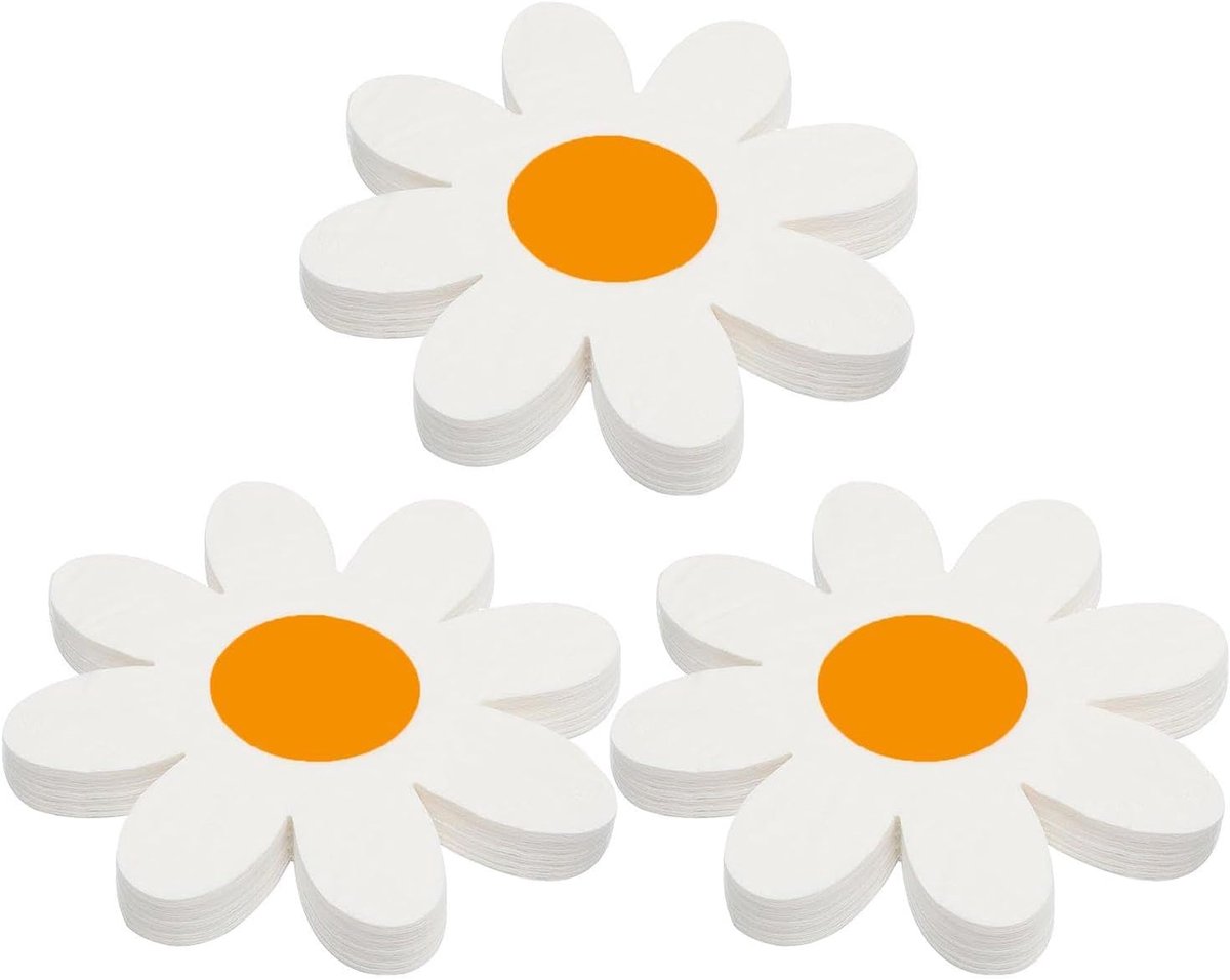 Servetten, Madeliefje Decoraties, Verjaardags Servetten, Feest Servetten, Zomerviering -Napkiest, Servet Bloemen.