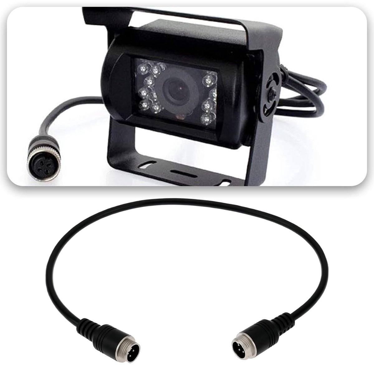 2 STKS 4 Pin Mannelijke naar Mannelijke Luchtvaart Verlengkabel 40 cm Connector Verlengkabel voor Auto Bus Truck Reverse CCTV Camera Geslacht Beveiligingssystemen Veranderende Lead