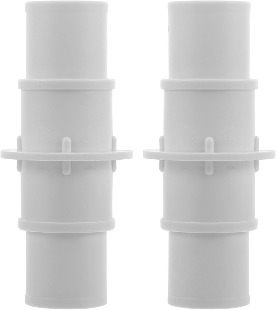 2 Stuks Zwembad Zuigpijpverbinding Zwembad Koppeling Slangkoppeling Koppeling Zwembadstofzuigers Slangadapter Voor Grondzwembad White Styreen Butadieen Rubber