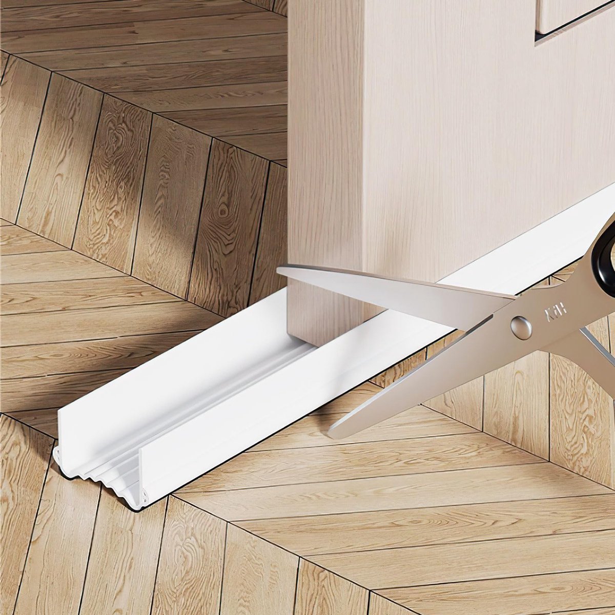 Famanu - Siliconen deurafdichting wit, 100 cm, zelfklevend, geschikt voor deuren van 3,5 - 5,5 cm dik, als geluidsisolatie en tochtstopper