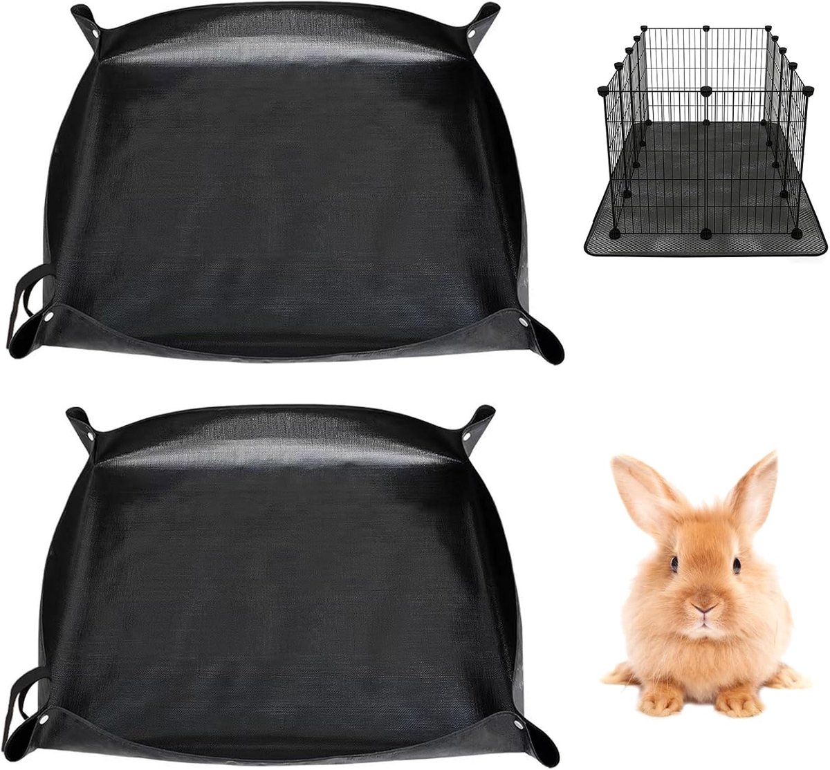 huisdierenmat, 2 stuks, waterdichte matten voor cavia's, 150 x 100 cm, herbruikbare plant, repotting mat, plantenmat voor andere kleine dieren