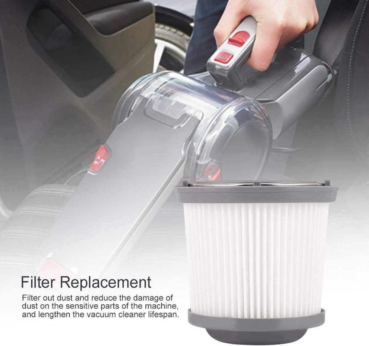 Handstofzuiger Filter Vervanging voor PV1210, V1020L en PD11420L - 2 Stuks, Geschikt voor Handheld Stofzuigers