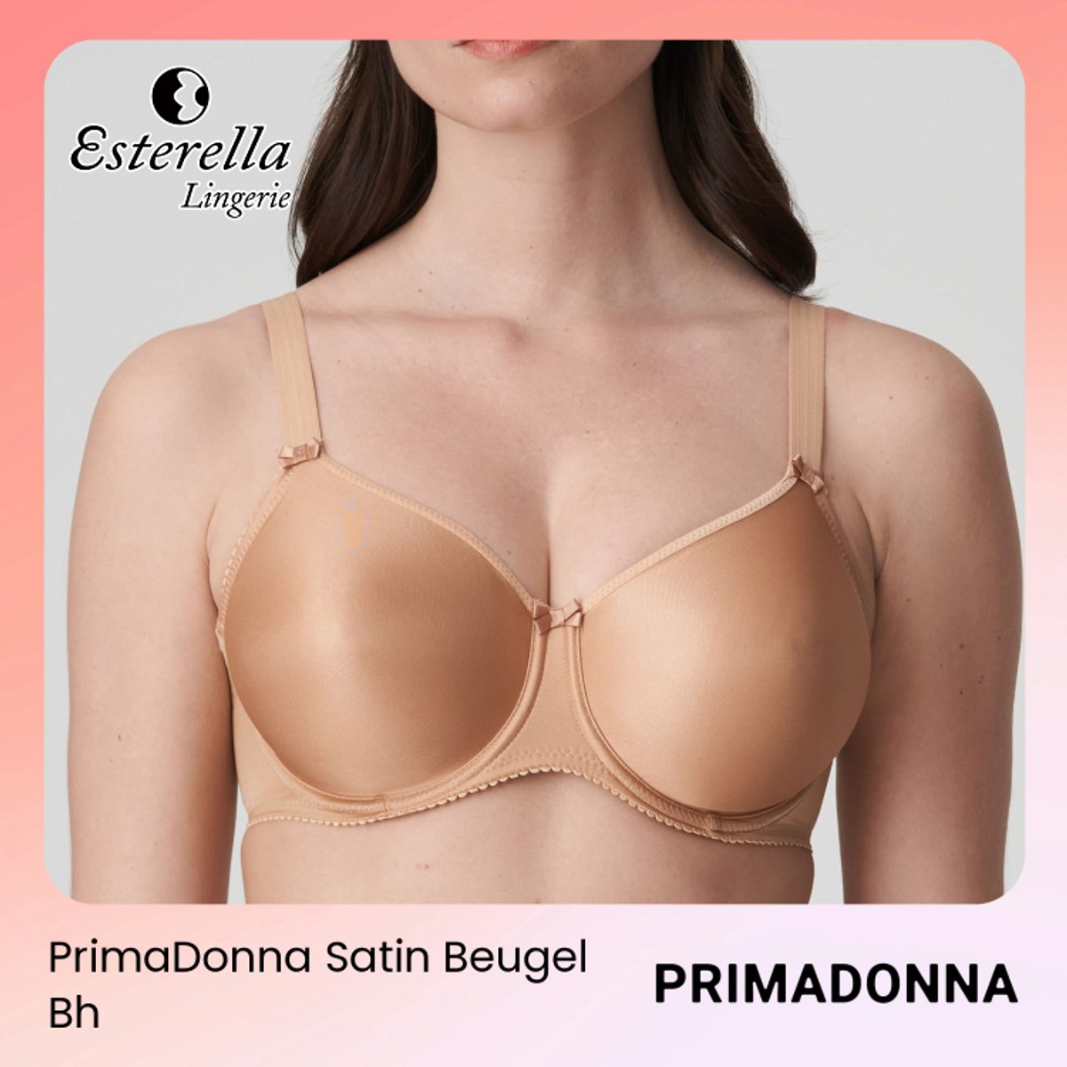PrimaDonna Satin Beugel Bh 0161330 Cognac - maat EU 70F / FR Huid