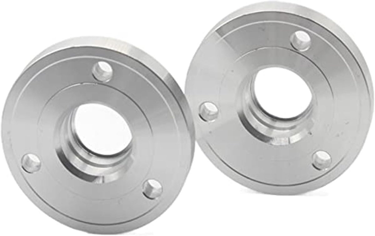 2 stuks 15/20 mm aluminium wielafstandhouder PCD 3-112 CB 57.1 geschikt for Smart, CABRIO Adapter voor autowielafstandhouder(Black 2PCS 12MM SILVER)