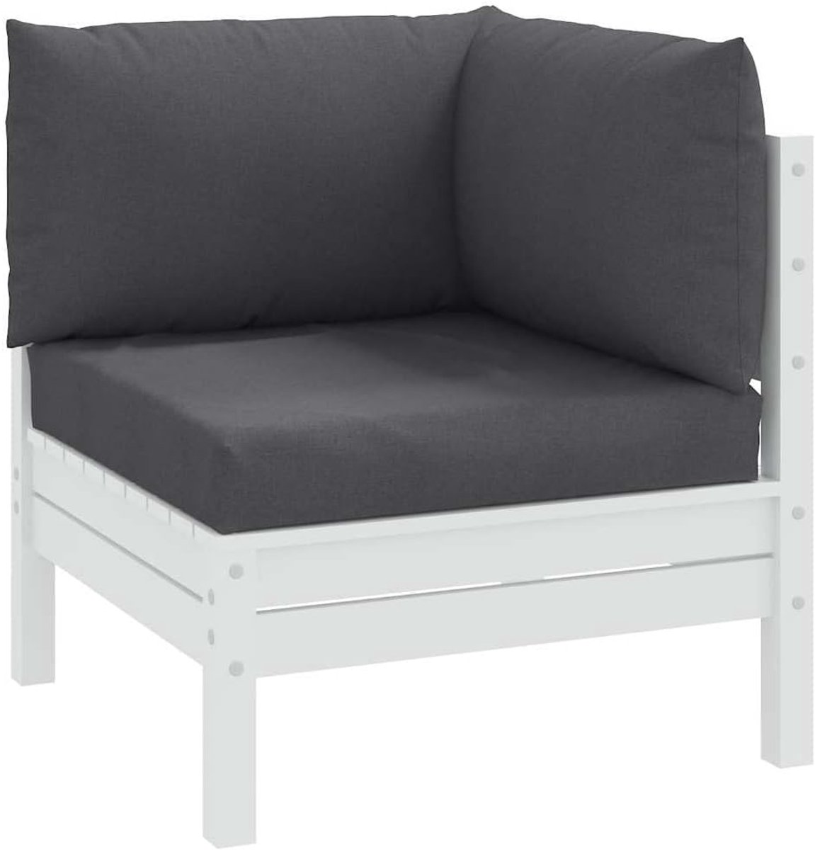3-delig. Melange antraciet van polyester met holle vezel- en schuimvulling voor comfortabel zitcomfort in de woonkamer buiten en binnen