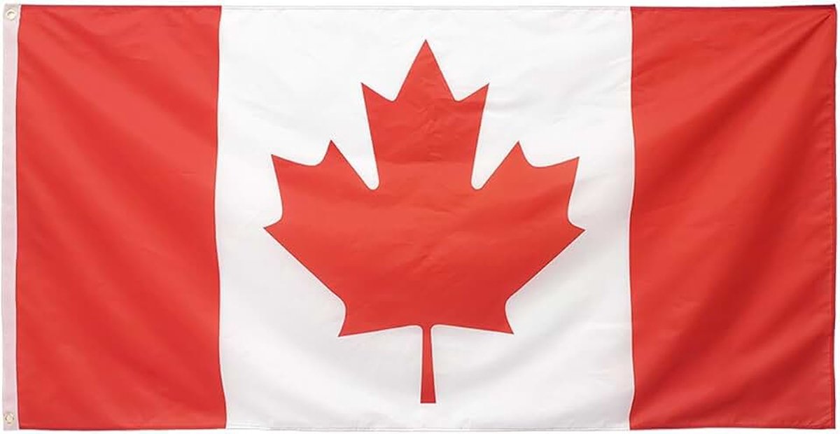 Canada - 90x150 cm - Canadese vlag - Met ophangringen - Flag Canada - Jonyx