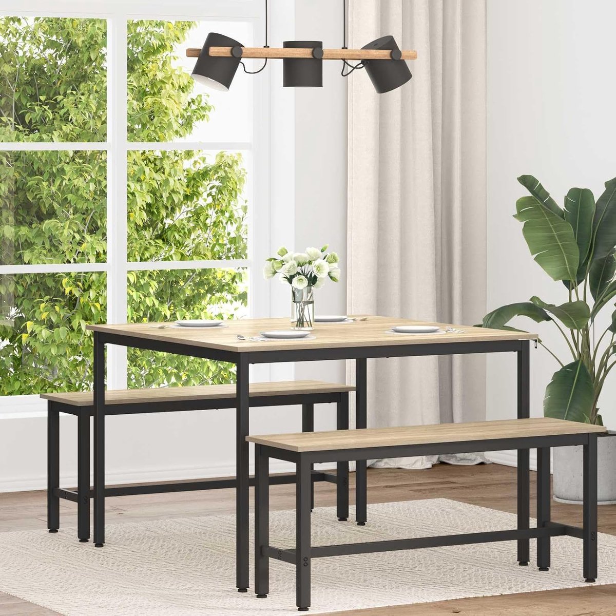 Houten blad Modern ontwerp Eettafel Sonoma eiken 110 x 75 cm
