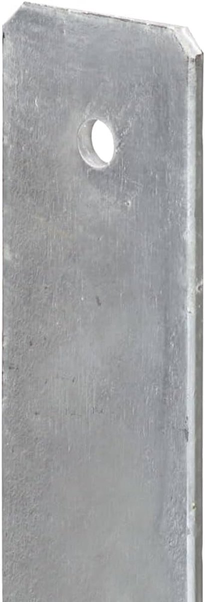 Set van 6 paaldragers, 9 x 6 x 60 cm, H-anker voor hekbouw, paalankers van thermisch verzinkt staal voor stabiliteit in de tuin — afbeelding 3