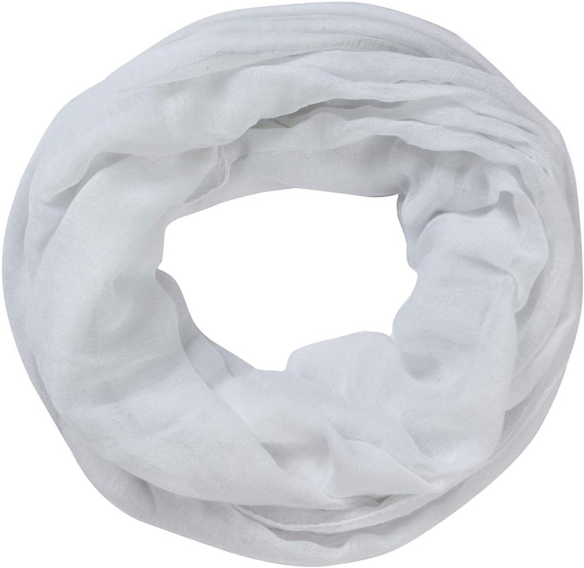 sjaal, crinkle, halsdoek, effen kleur, 70 x 180 cm