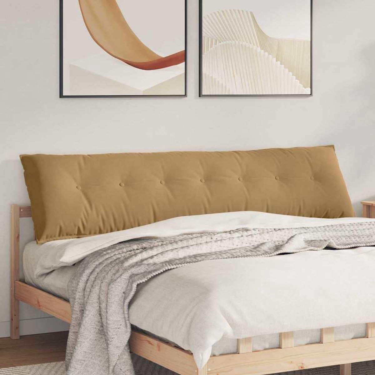 Lendenkussen voor bank en bed, 200 x 50 cm, bruin