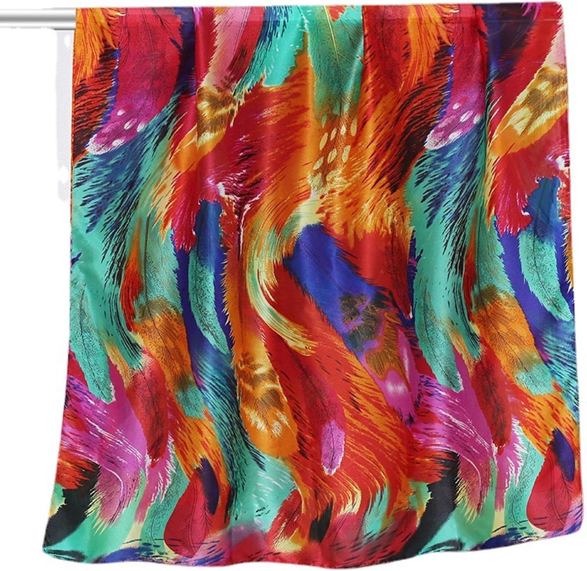 Sarongs voor dames, strandkleding, strandbedekking, lange strandkleding, sarongs, bikini-cover-up, veelkleurig, helder bloemenpatroon, zomervakantiesarong