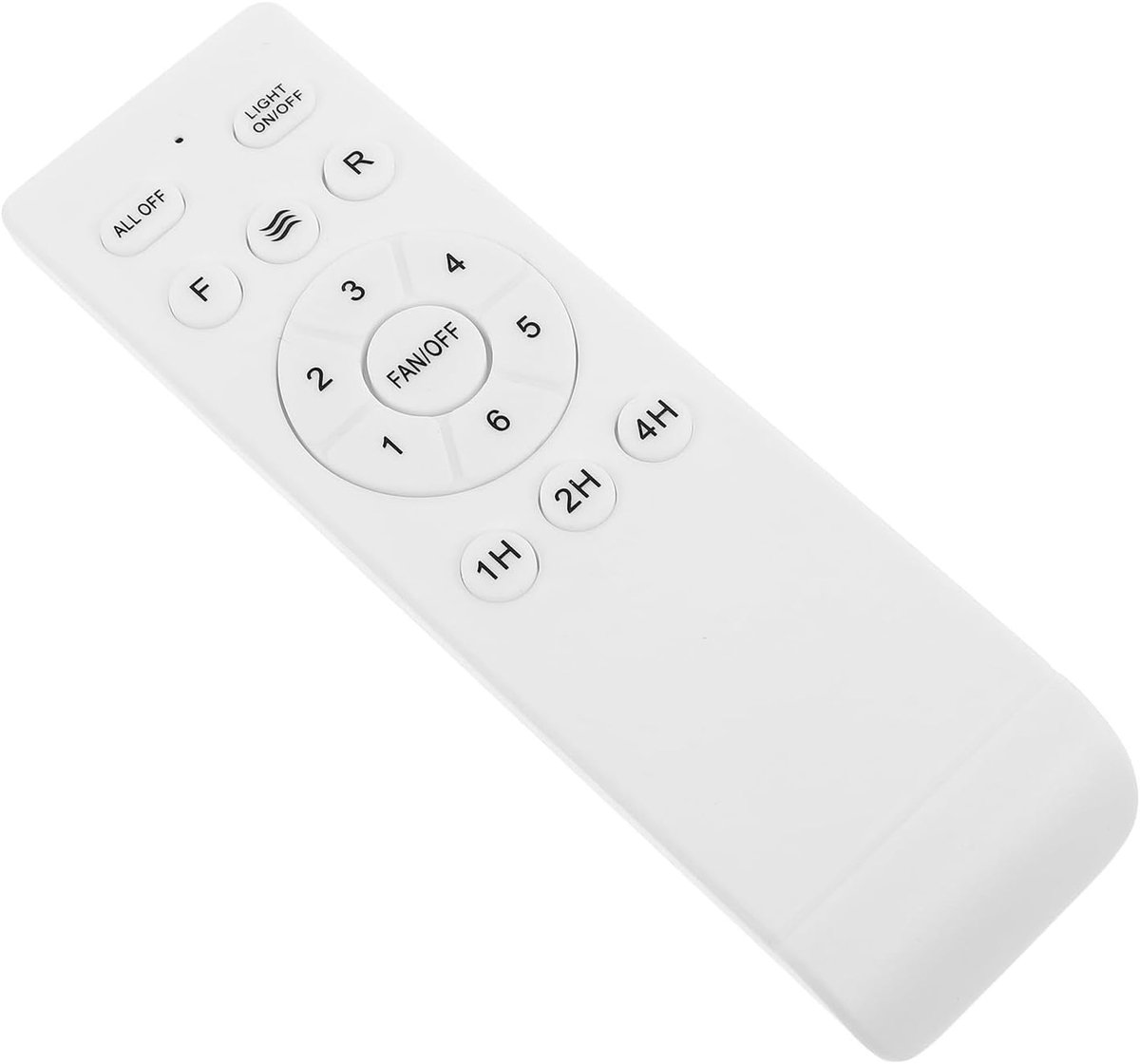 Afstandsbediening voor plafondventilatoren en lampen met 6-traps toerentalregeling, kunststof behuizing, 433 MHz frequentie, geschikt voor plafondventilator met licht