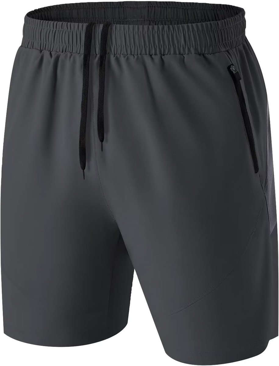 Shorts voor heren, sneldrogend, hardlopen, gym, casual, kort, lichtgewicht, met ritszakken