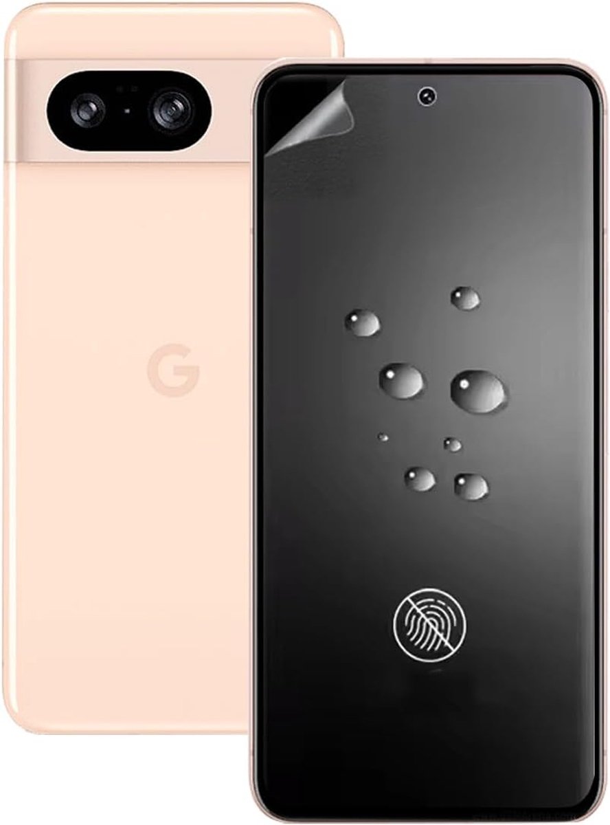 Displaybeschermfolie voor Google Pixel 8 15,7 cm (6,2 inch), mat, TPU, niet-verblindend, anti-vingerafdruk, flexibel, niet-verblindend, 3 stuks