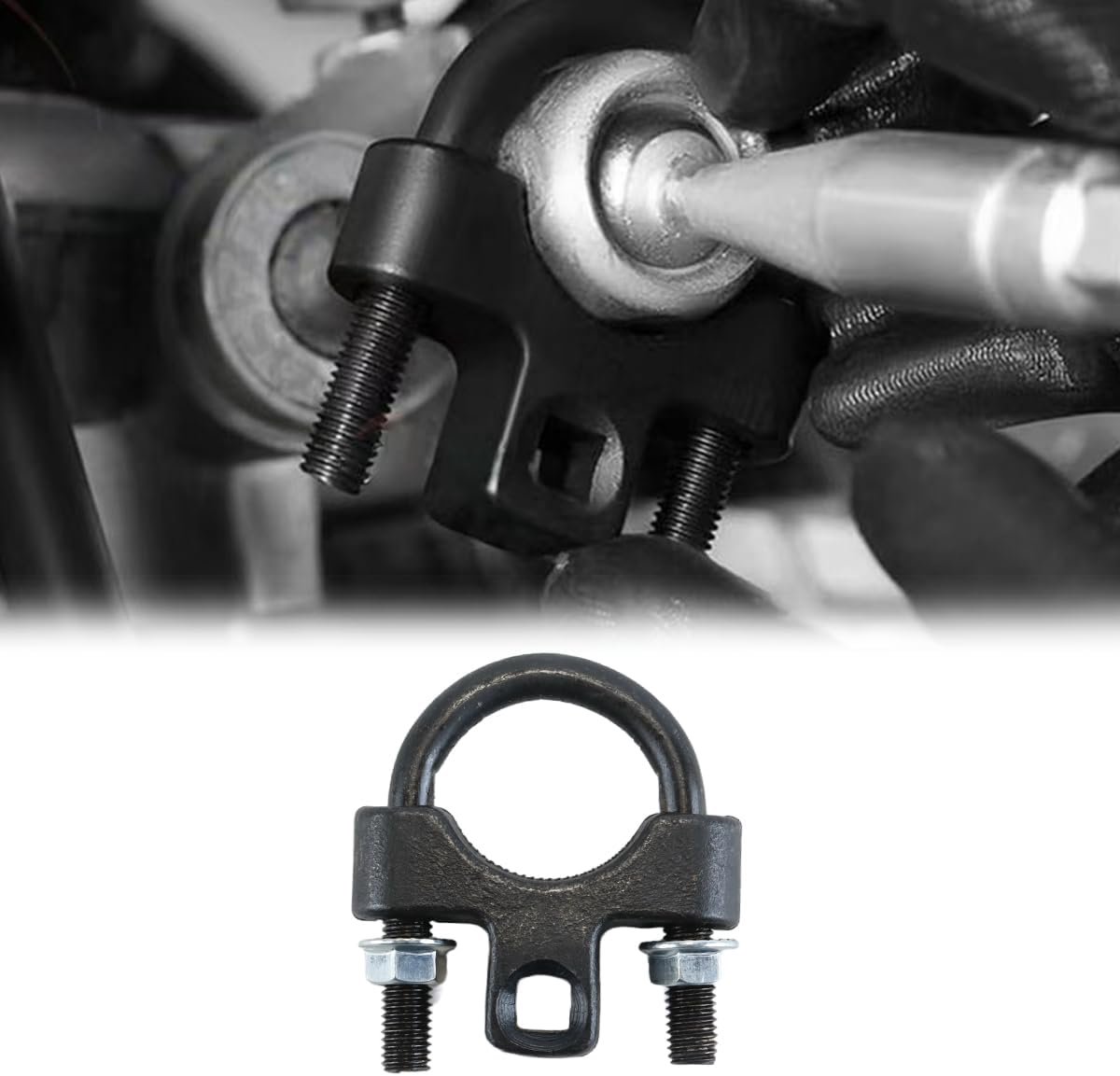 Gereedschap voor het verwijderen van de binnenste stuurstang, 3/8 inch universeel gereedschap met laag profiel, 30-42 mm, met antislip tanden, U-sleutel voor auto's, vrachtwagens