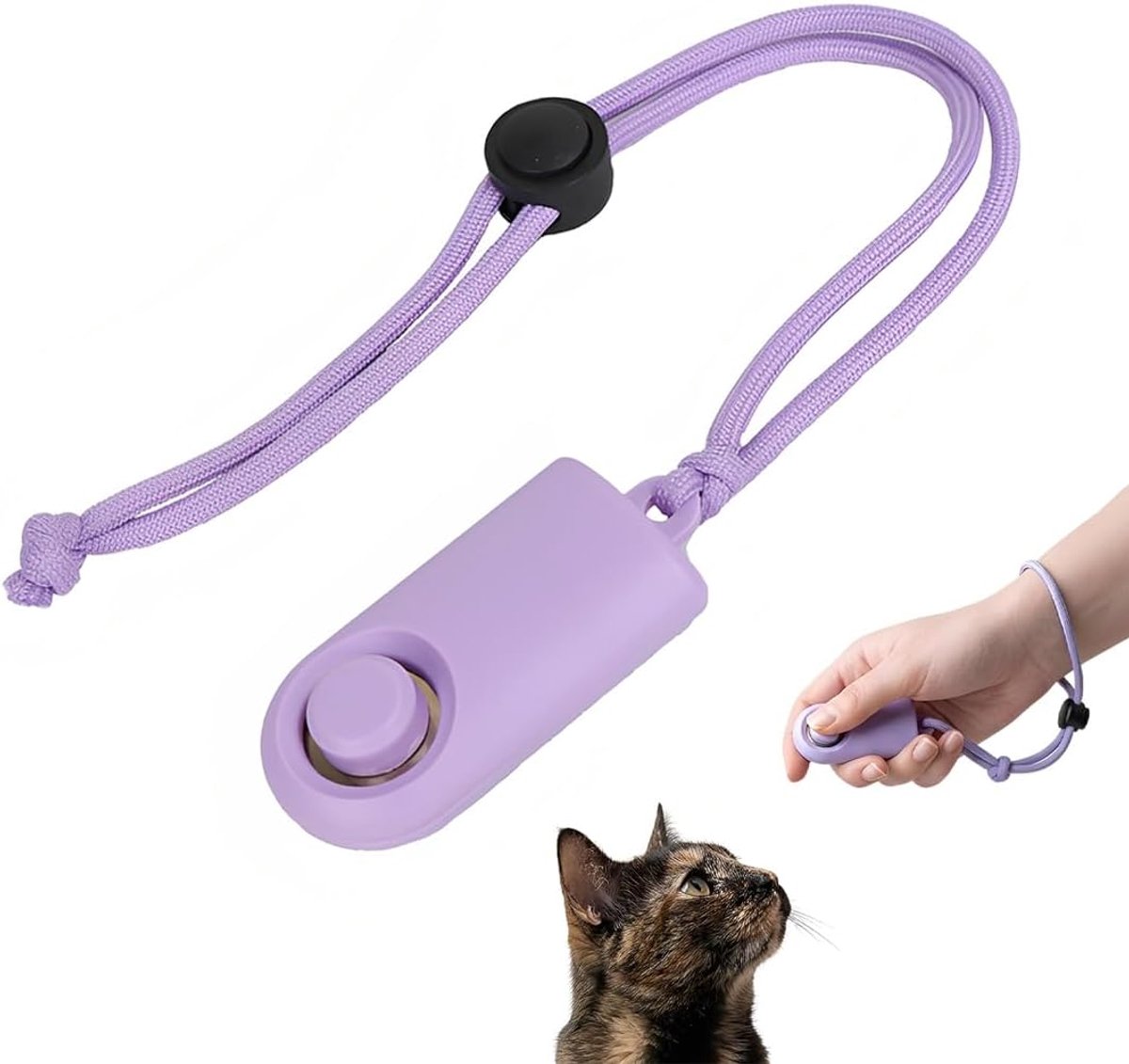 1 Pezzo Clicker Per Cani, Suono Chiaro Leggero E Durevole, Clicker Con Cordino Per Cani E Gatti (Plastica, Viola, 1 Pezzo)