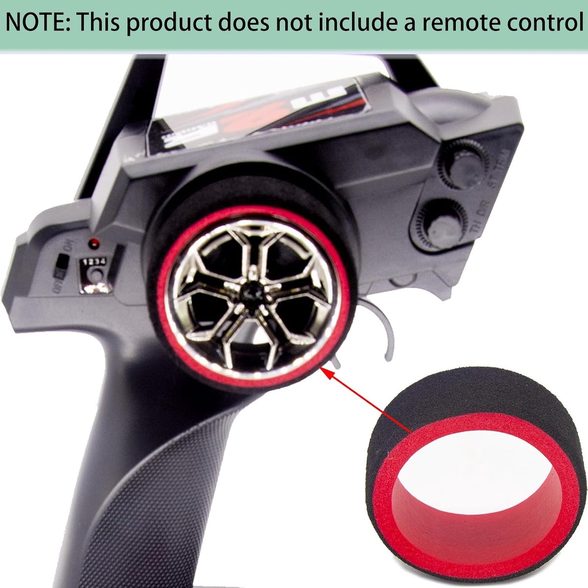 Cars Zender Stuurwiel Foam Grip Handwiel Spons voor Traxxas TRX4 Slash Tqi Futaba 3PV 4PV 4PLS 4PX 7PX Prc X4 Flysky GT2 GT3 GT5 Radiolink, Sanwa - 2 stuks