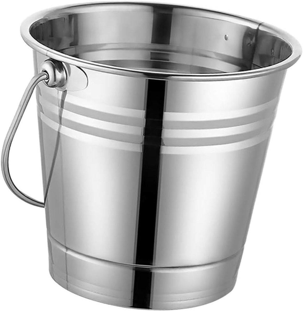 Grote RVS Wateremmer met Handvat - Isolerende IJs-emmer voor Wijn en Drank - Perfect voor Feesten en Buitenactiviteiten