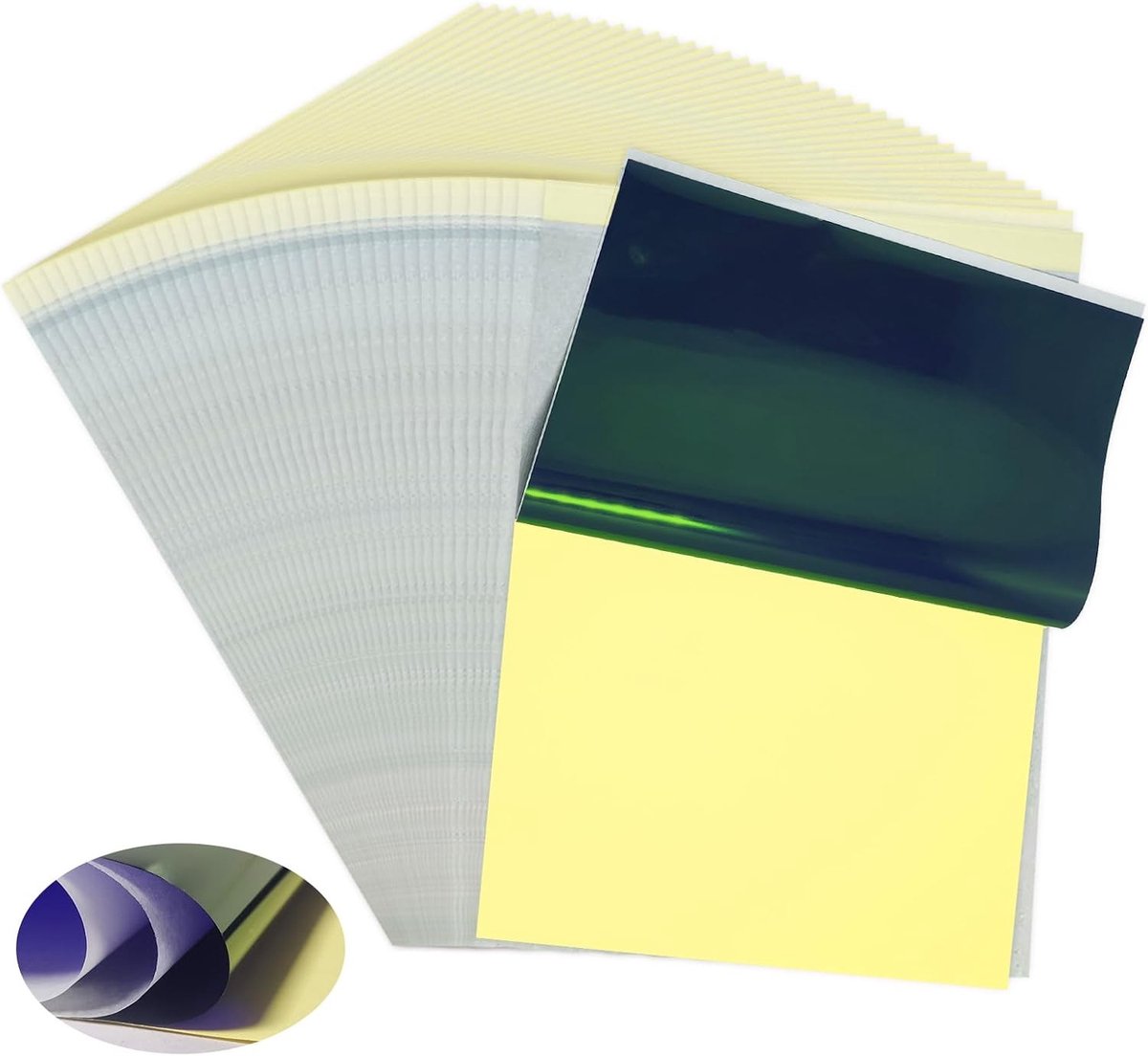 A4 Tattoo Transferpapier - 50 Stuks Stencilpapier voor Tattoo Ontwerpen en Overdracht, Geschikt voor Diverse Patronen