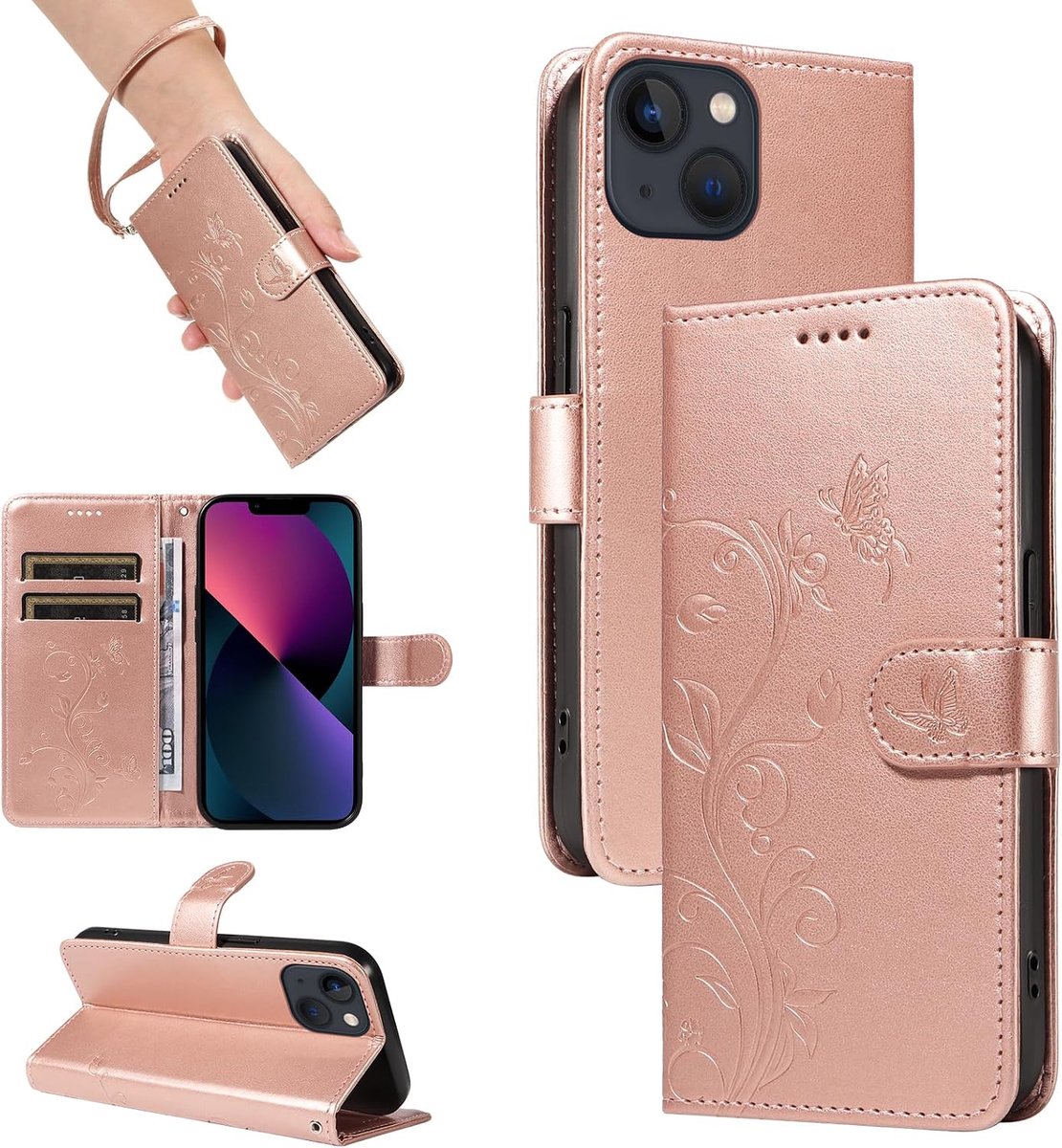 Hoesje voor iPhone 14, Roségoud